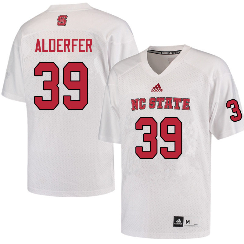 Men #39 Matthew Alderfer NC State Wolfpack College Football Jerseys Sale-White